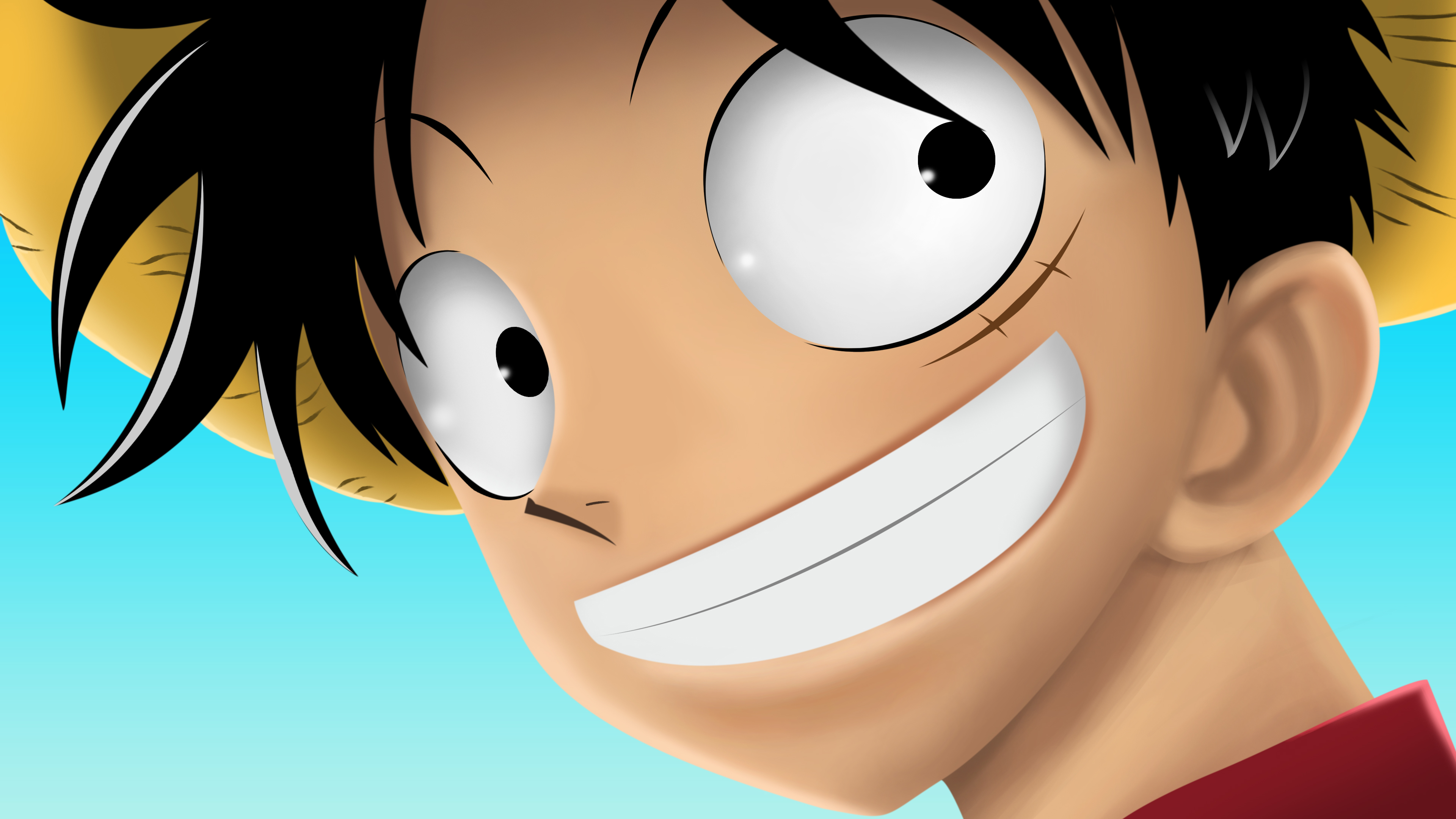 Wallpaper pirate, monkey d. luffy, one piece, anime, big smile