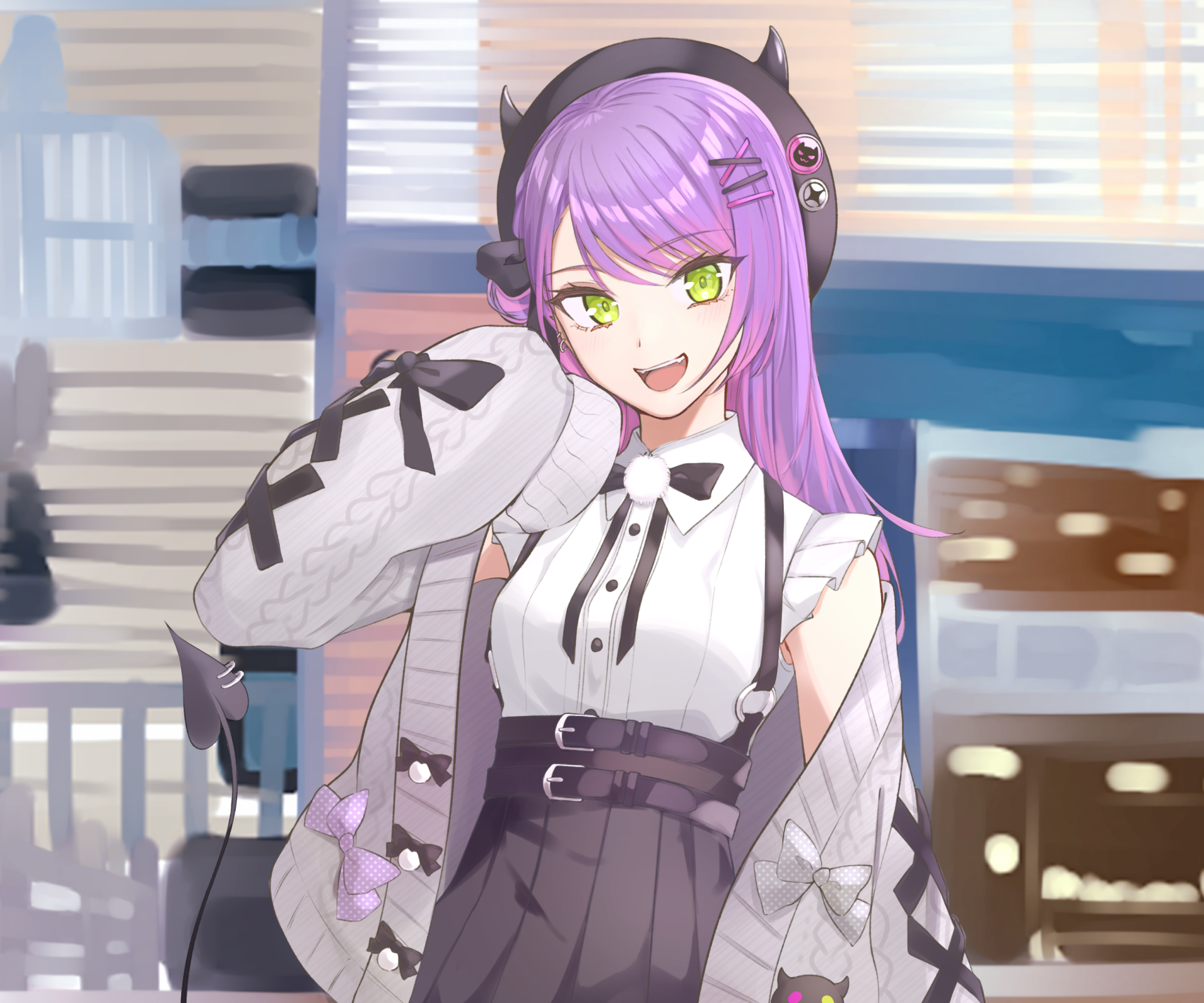 Download Hololive Tokoyami Towa Anime Virtual Youtuber HD Wallpaper