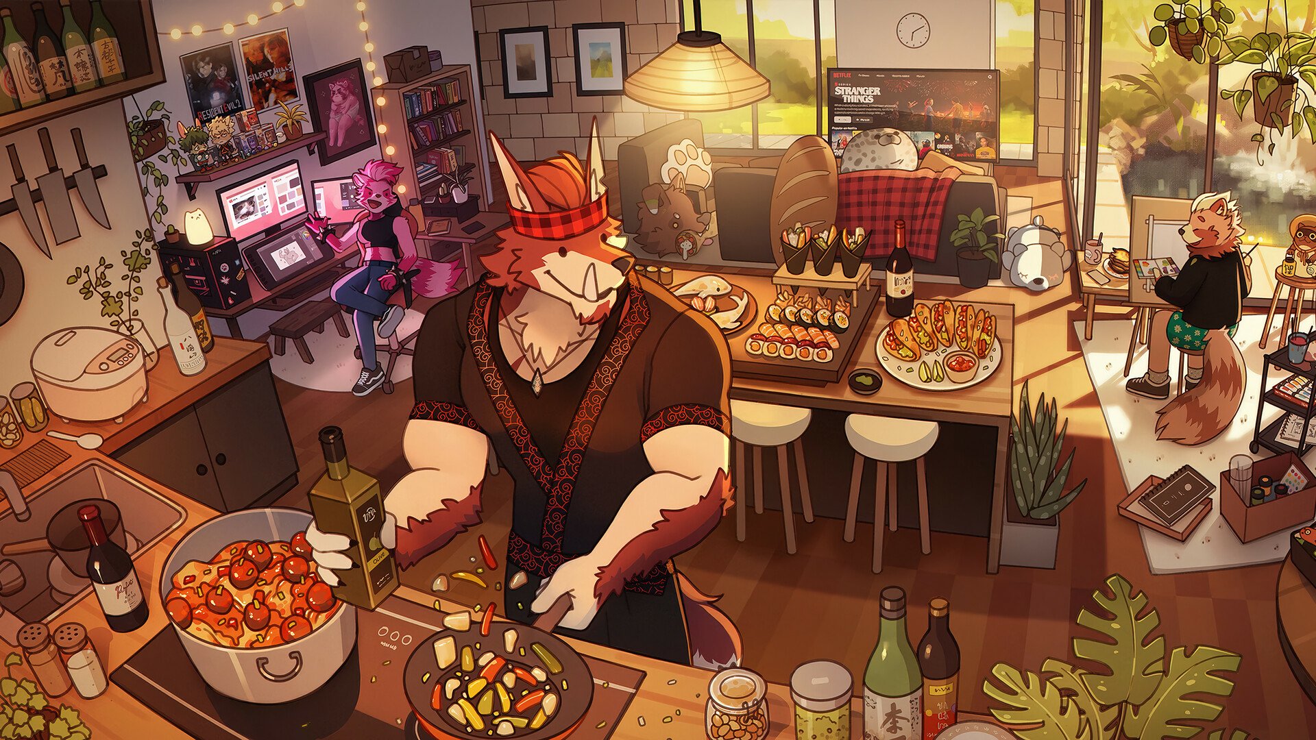 Download Living Room Fantasy Animal Fantasy Animal HD Wallpaper by Stevie Choo