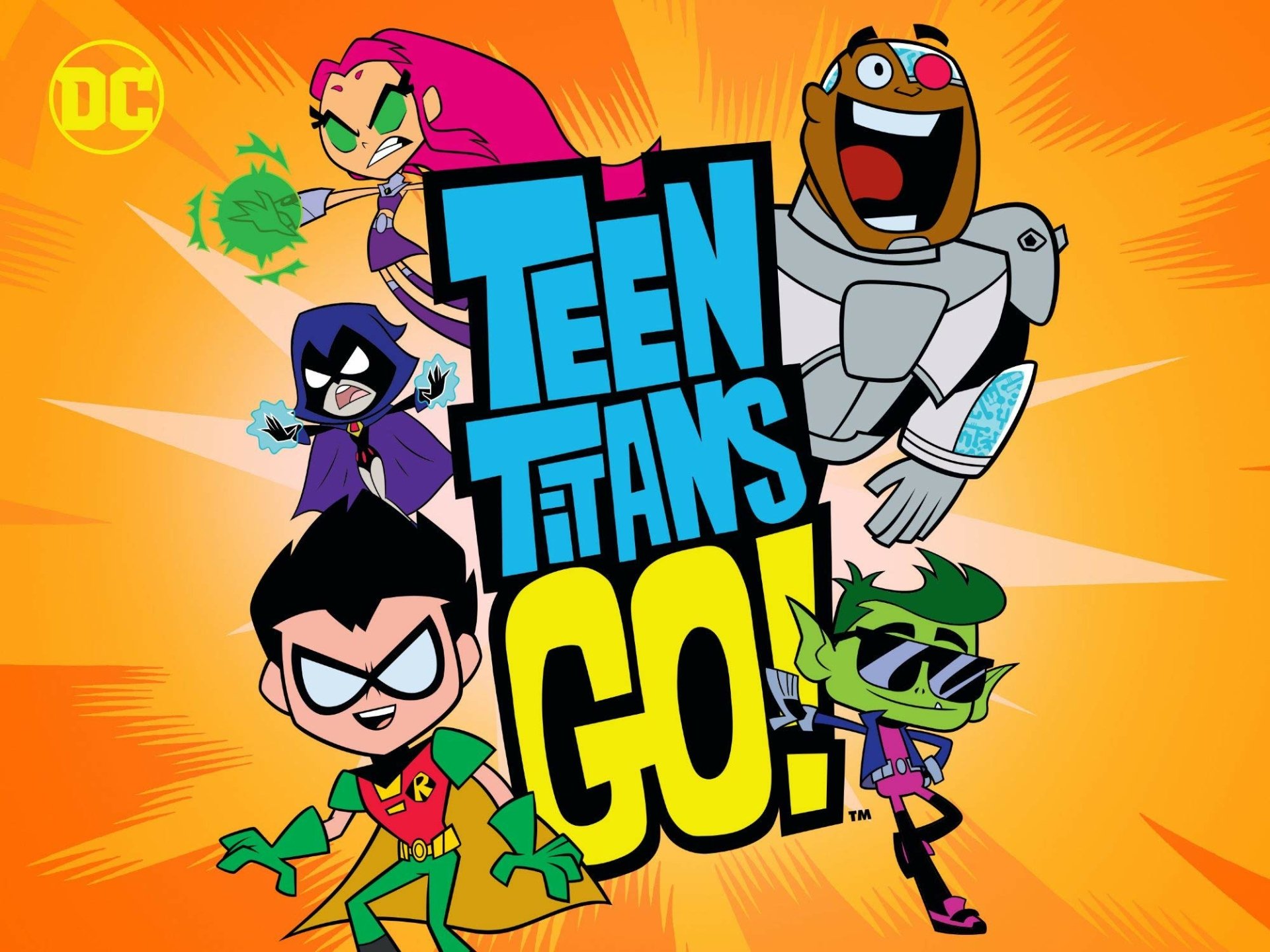 Download Starfire (DC Comics) Cyborg (DC Comics) Raven (DC Comics) Garfield Logan Beast Boy Dick Grayson Robin (DC Comics) TV Show Teen Titans Go! HD Wallpaper