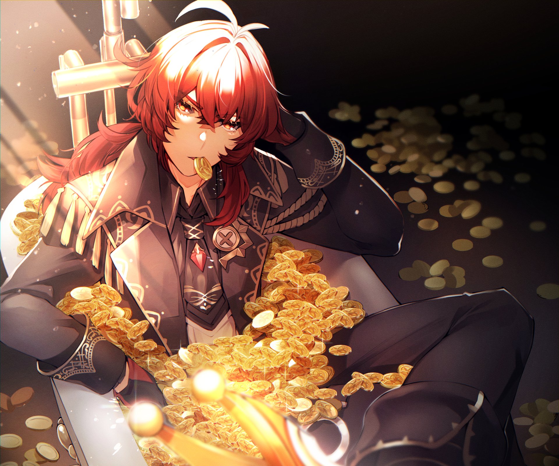 Download Diluc (Genshin Impact) Video Game Genshin Impact HD Wallpaper