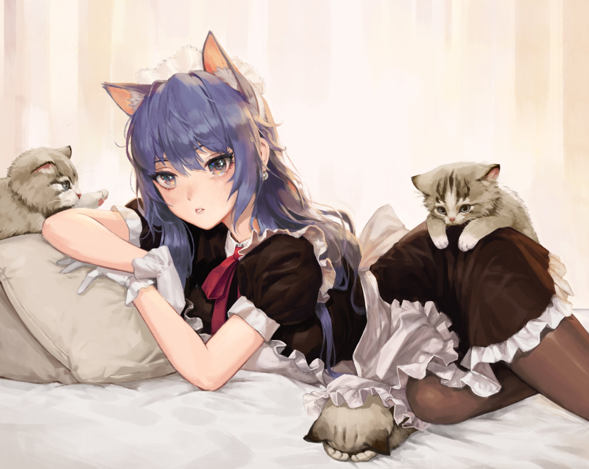 Download Cat Maid Anime Girl Anime Girl HD Wallpaper