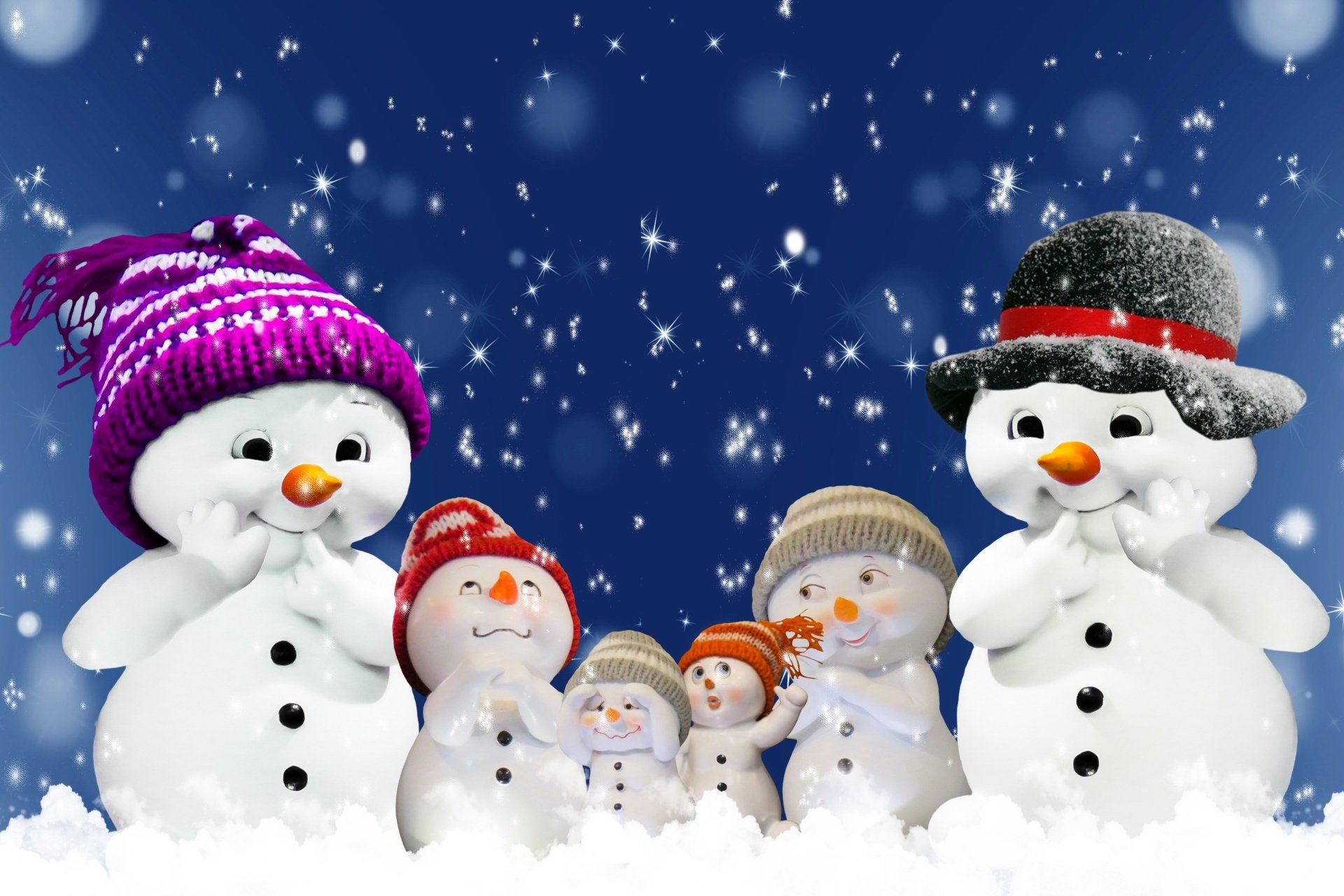 Download Artistic Snowman HD Wallpaper
