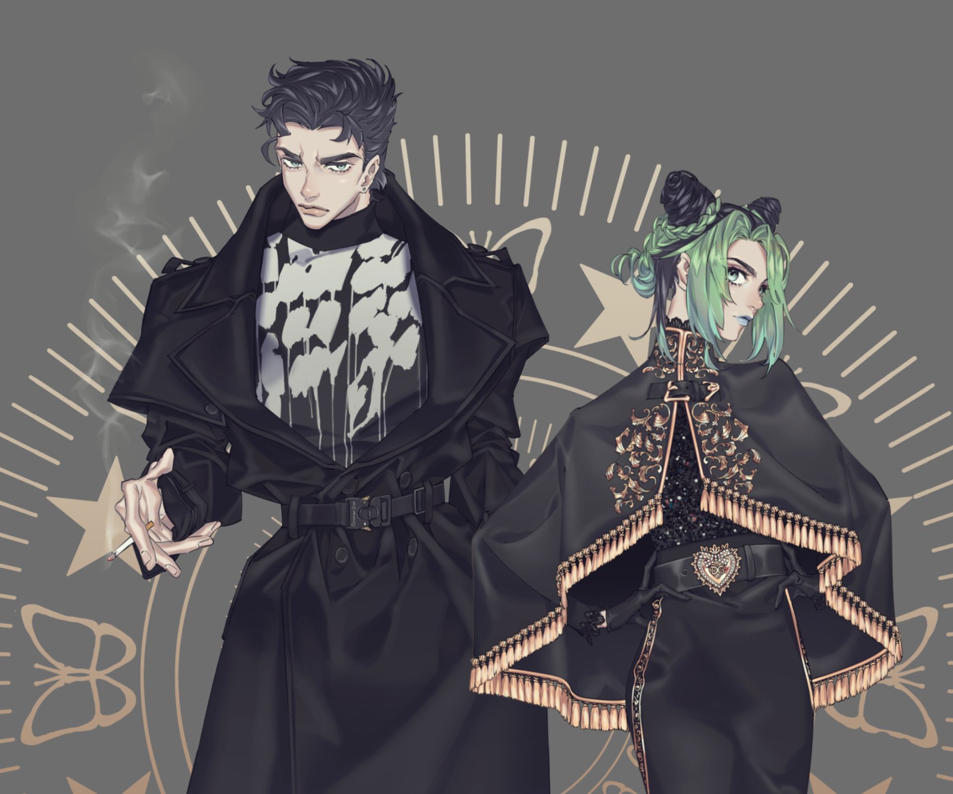 Download Jotaro Kujo Stardust Crusaders Stone Ocean (Jojo's Bizarre Adventure) Jolyne Cujoh Anime Jojo's Bizarre Adventure HD Wallpaper