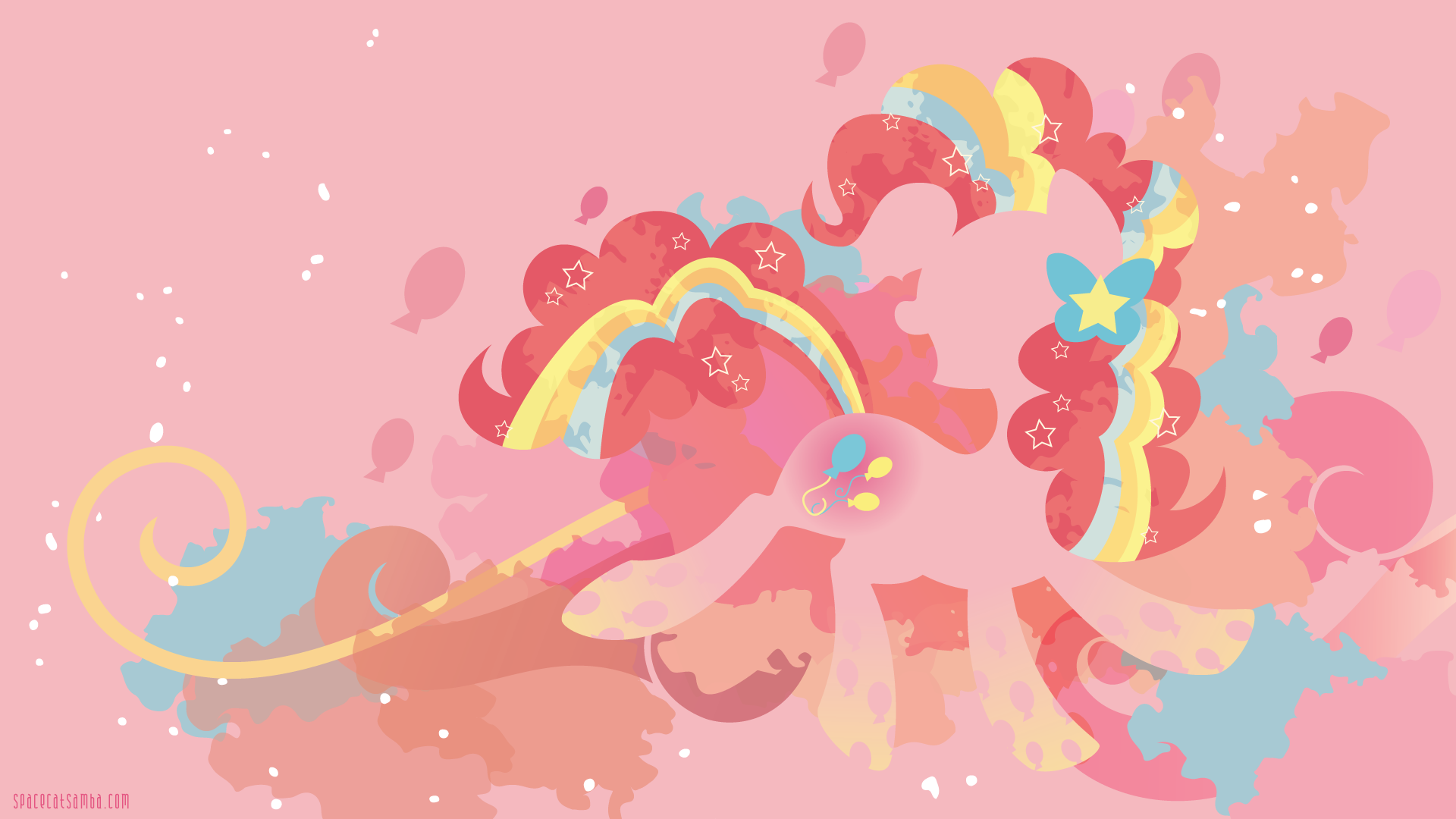 Download Minimalist Pinkie Pie TV Show My Little Pony: Friendship Is Magic 4k Ultra HD Wallpaper by sambaneko