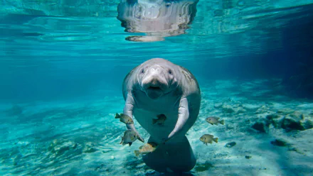  Manatee in Florida by Paul E Tessier