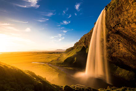 waterfall Iceland nature Seljalandsfoss HD Desktop Wallpaper | Background Image