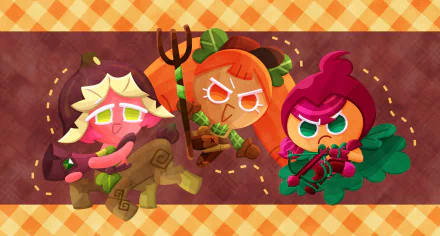 Fig Cookier (Cookie Run) Carrot Cookie (Cookie Run) Beet Cookie (Cookie Run) video game Cookie Run: OvenBreak HD Desktop Wallpaper | Background Image