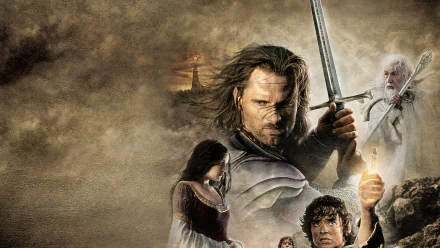 Arwen (LOTR) Liv Tyler Aragorn Viggo Mortensen Gandalf Ian McKellen movie The Lord of the Rings: The Return of the King HD Desktop Wallpaper | Background Image