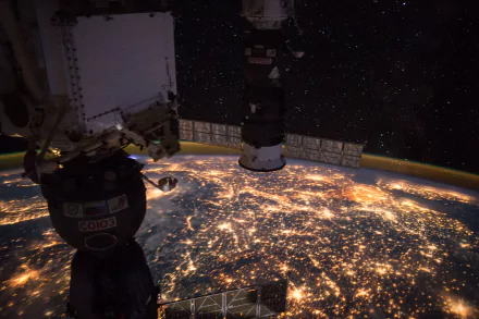  Earth observation taken during a night pass by the Expedition 49 crew aboard the ISS