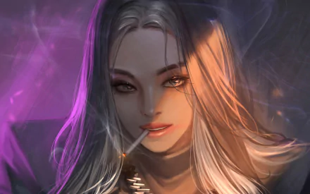 smoking fantasy woman HD Desktop Wallpaper | Background Image