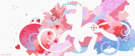 Minimalist HD desktop wallpaper featuring Nurse Redheart from the TV show My Little Pony: Friendship Is Magic with nurse-themed symbols in soft pastel colors.