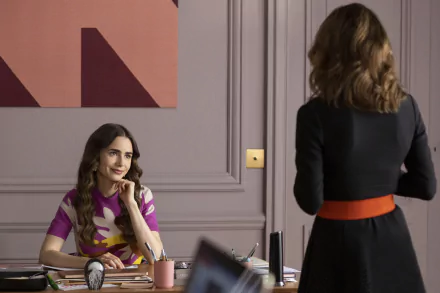 Lily Collins TV Show Emily in Paris HD Desktop Wallpaper | Background Image