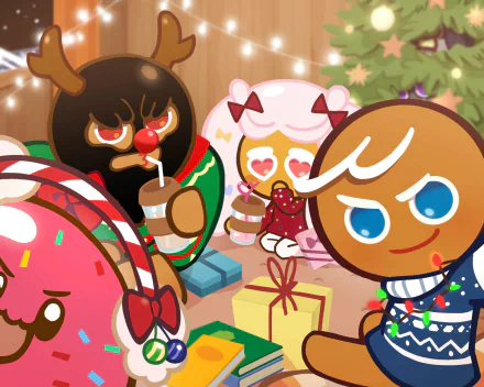Cotton Candy Cookie (Cookie Run) Muscle Cookie (Cookie Run) Space Doughnut (Cookie Run) GingerBrave (Cookie Run) video game Cookie Run: OvenBreak HD Desktop Wallpaper | Background Image