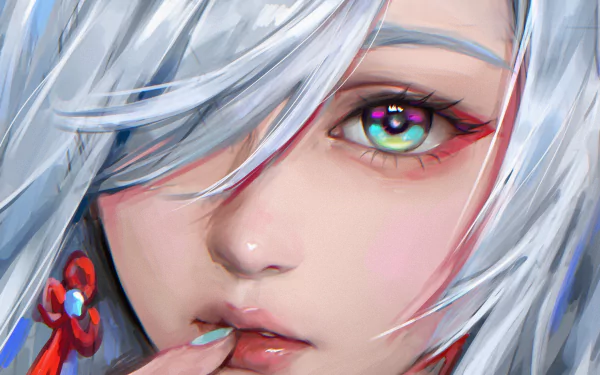 Shenhe (Genshin Impact) video game Genshin Impact HD Desktop Wallpaper | Background Image