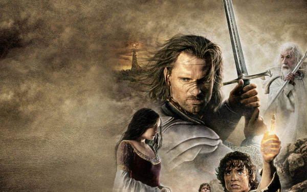 Arwen (LOTR) Liv Tyler Aragorn Viggo Mortensen Gandalf Ian McKellen movie The Lord of the Rings: The Return of the King HD Desktop Wallpaper | Background Image