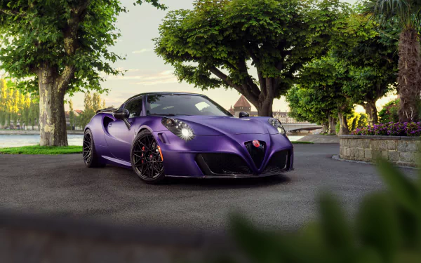 purple car vehicle Alfa Romeo 4C HD Desktop Wallpaper | Background Image