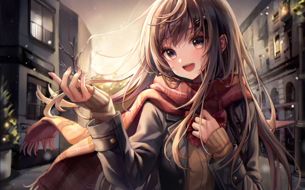brown hair Anime girl anime girl HD Desktop Wallpaper | Background Image