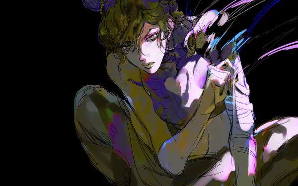 Stone Ocean (Jojo's Bizarre Adventure) Jolyne Cujoh Anime Jojo's Bizarre Adventure HD Desktop Wallpaper | Background Image