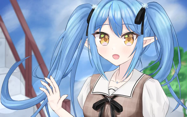 hololive Yukihana Lamy Anime Virtual Youtuber HD Desktop Wallpaper | Background Image