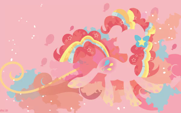 minimalist Pinkie Pie TV Show My Little Pony: Friendship Is Magic HD Desktop Wallpaper | Background Image