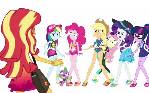 Movie My Little Pony: Equestria Girls – Forgotten Friendship My Little Pony Sunset Shimmer Sci-Twi Rarity Applejack Pinkie Pie Spike Rainbow Dash HD Wallpaper | Background Image