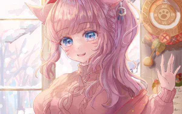 pink hair Miqo'te (Final Fantasy) video game Final Fantasy XIV HD Desktop Wallpaper | Background Image