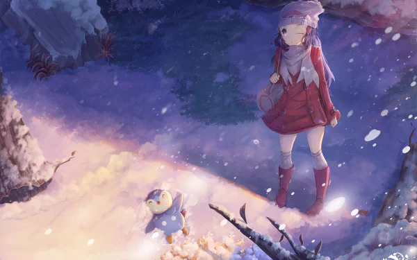 Piplup (Pokémon) Dawn (Pokémon) Pokémon: Diamond and Pearl Anime Pokemon HD Desktop Wallpaper | Background Image