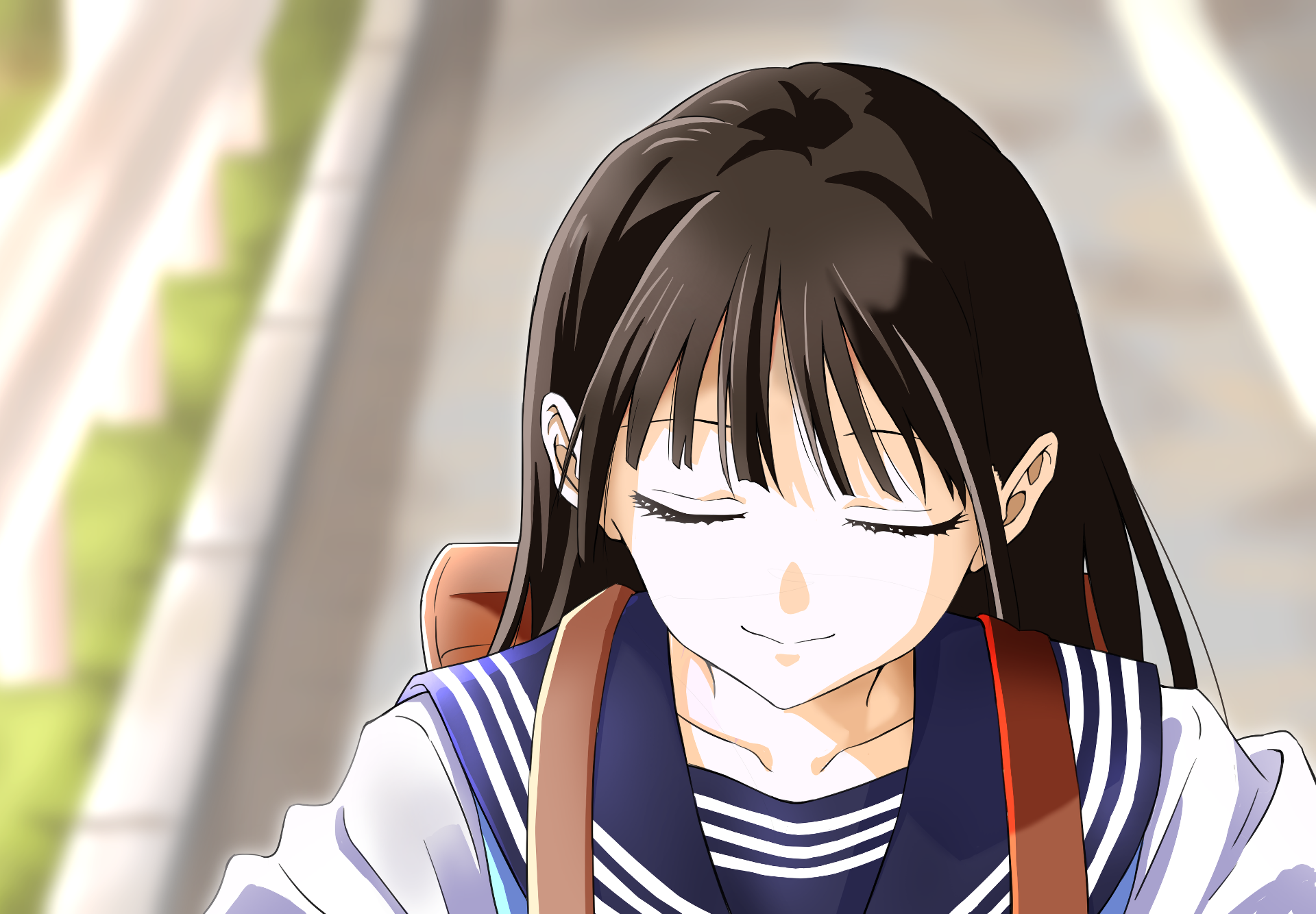 Anime Akebi's Sailor Uniform HD Wallpaper | Background Image