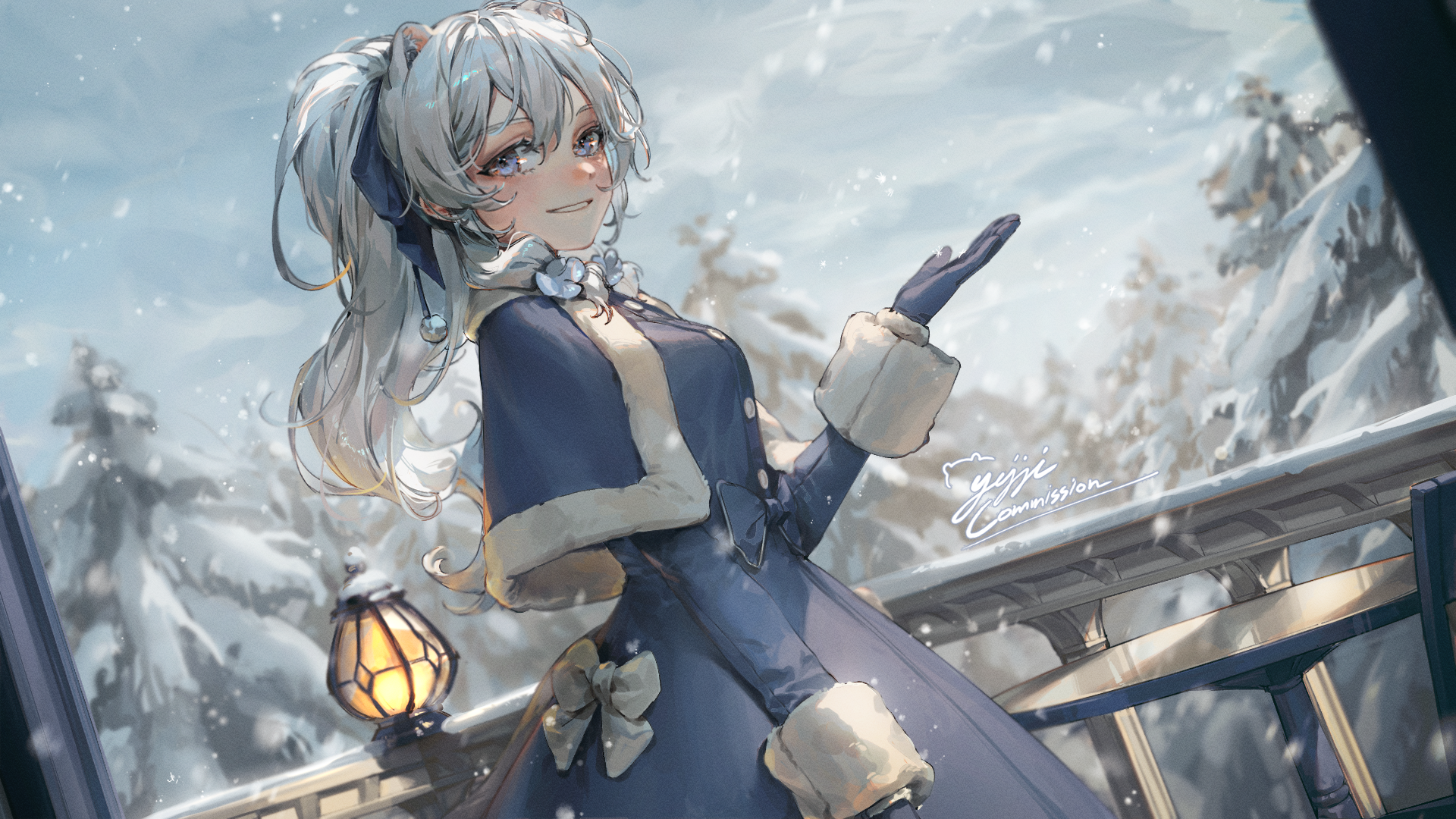 Snowfall Maiden — Winter Anime Girl HD Wallpaper | 1920x1080 ...