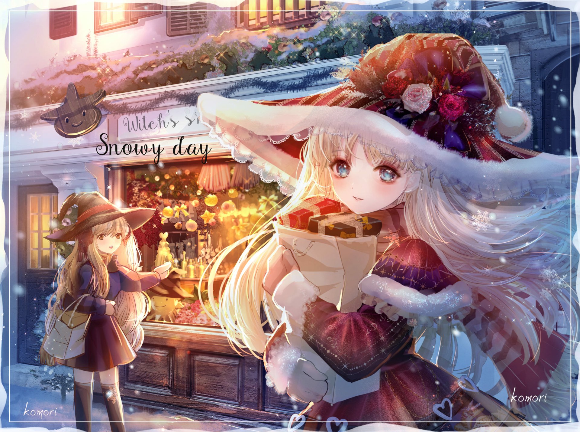 Download Witch Anime Girl Anime Girl HD Wallpaper by こもりひっき