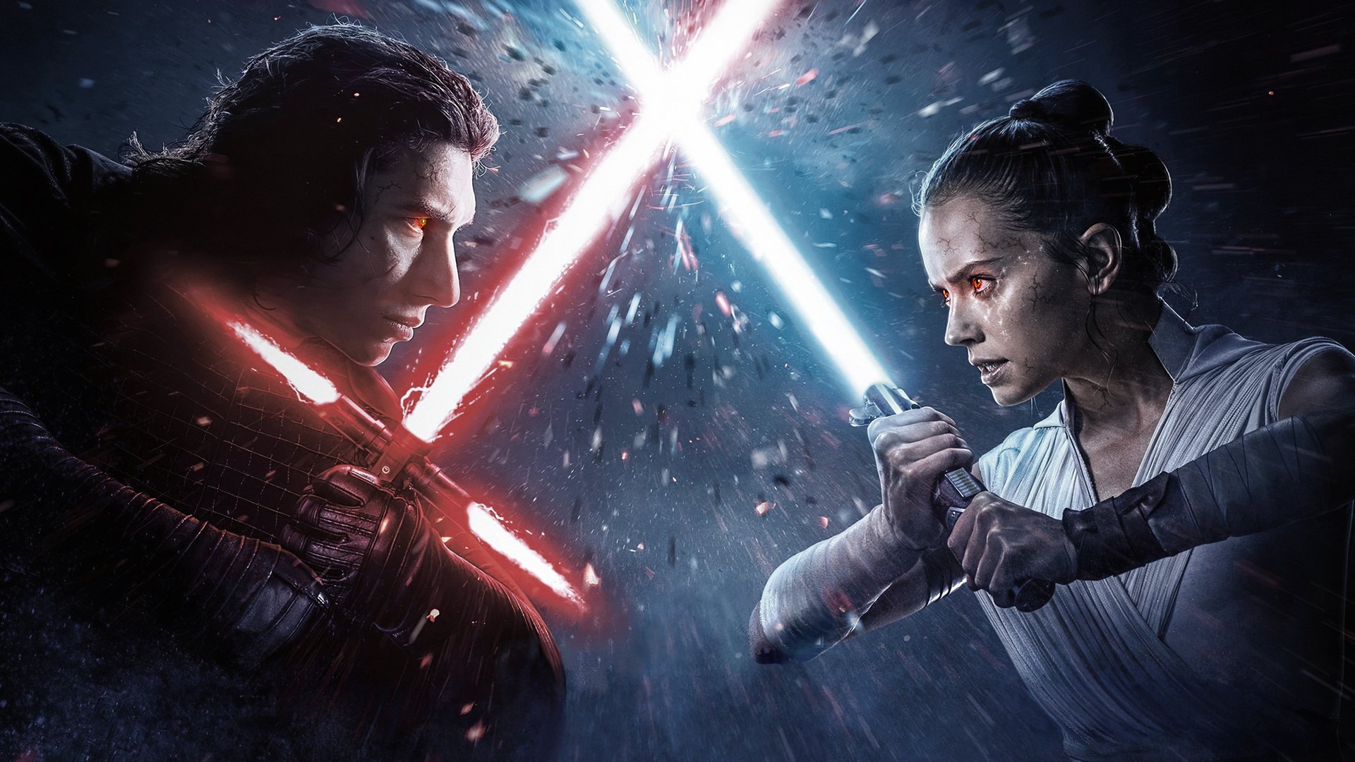 Download Rey (Star Wars) Kylo Ren Movie Star Wars: The Rise Of Skywalker HD Wallpaper