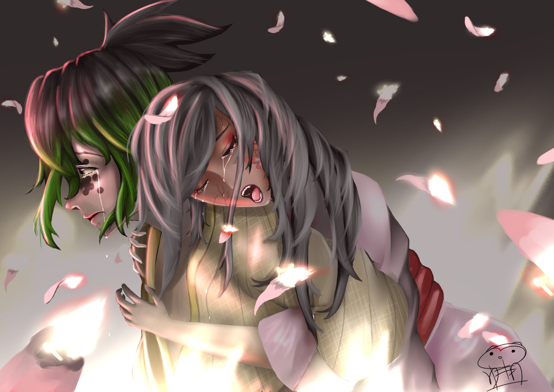 Download Daki (Demon Slayer) Gyutaro (Demon Slayer) Anime Demon Slayer: Kimetsu No Yaiba 4k Ultra HD Wallpaper