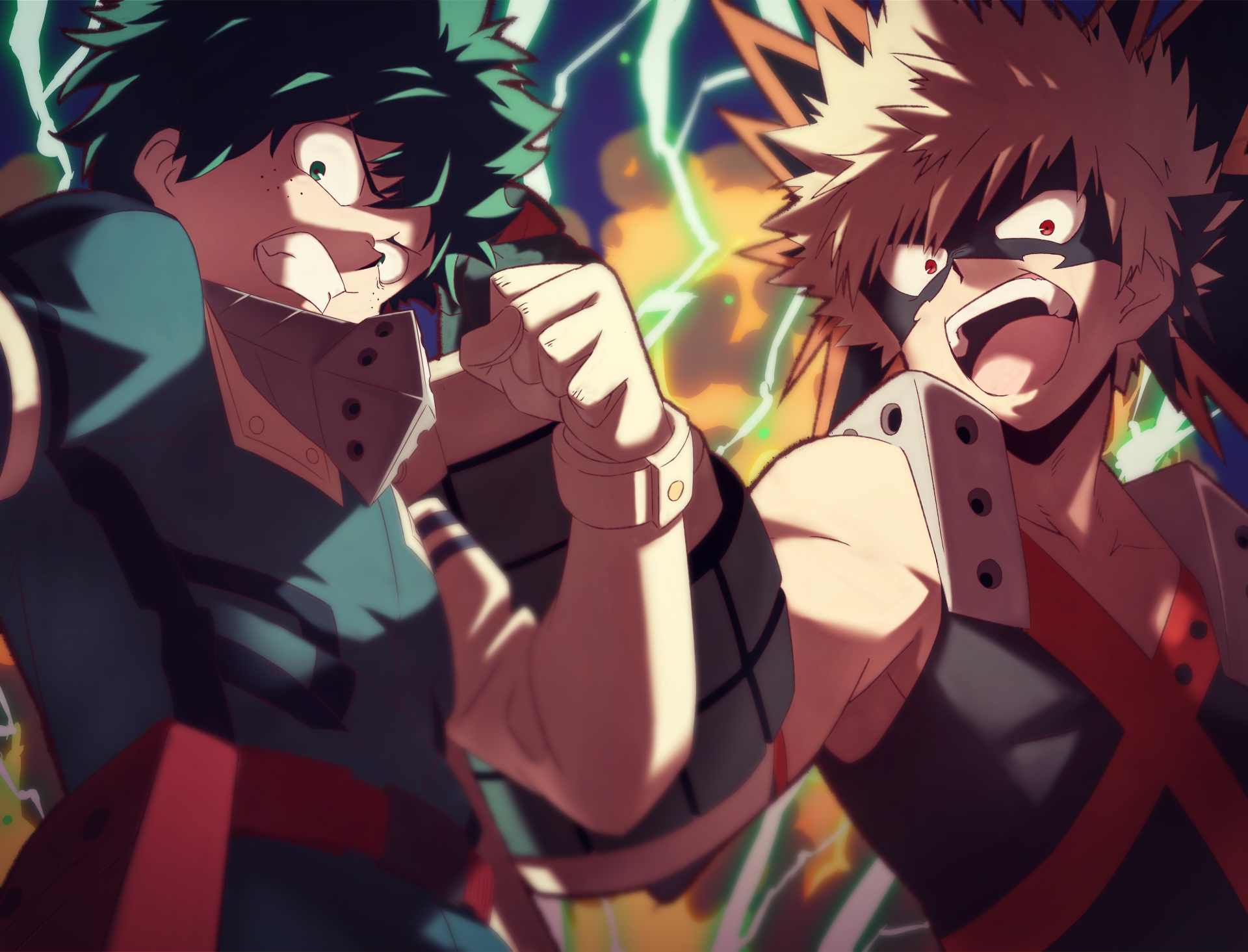 Download Izuku Midoriya Katsuki Bakugou Anime My Hero Academia 4k Ultra ...