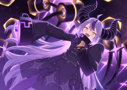 horns hololive La+ Darknesss (Virtual Youtuber) Anime Virtual Youtuber HD Desktop Wallpaper | Background Image