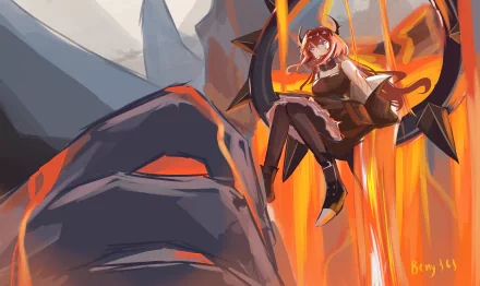 Surtr (Arknights) video game Arknights HD Desktop Wallpaper | Background Image
