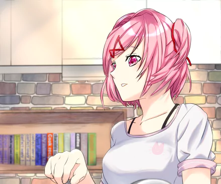 Natsuki (Doki Doki Literature Club!) video game Doki Doki Literature Club! HD Desktop Wallpaper | Background Image