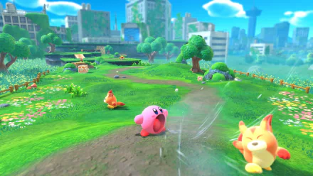 Kirby video game Kirby and The Forgotten Land HD Desktop Wallpaper | Background Image