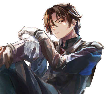 Shinei Nouzen (Eighty Six) in a dark military uniform, gloves in hand and a brooding gaze — 2K Quad HD anime PC desktop wallpaper.