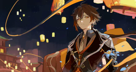 Lantern Rite (Genshin Impact) Zhongli (Genshin Impact) video game Genshin Impact HD Desktop Wallpaper | Background Image