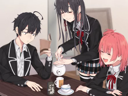 Yui Yuigahama Yukino Yukinoshita Hachiman Hikigaya Anime My Teen Romantic Comedy SNAFU HD Desktop Wallpaper | Background Image