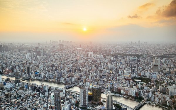 Man Made Tokyo Cities Japan City Aerial Cityscape HD Wallpaper | Background Image