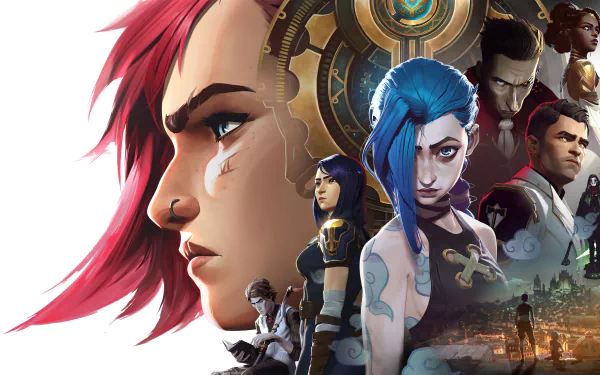 Mel Medarda Silco (League Of Legends) Caitlyn (League Of Legends) Jinx (League Of Legends) VI (League Of Legends) Viktor (League Of Legends) Jayce (League of Legends) TV Show Arcane HD Desktop Wallpaper | Background Image