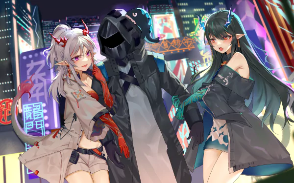Nian (Arknights) Dusk (Arknights) Doctor (Arknights) video game Arknights HD Desktop Wallpaper | Background Image