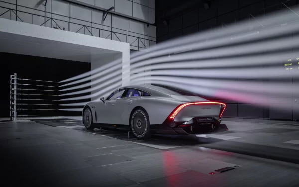 electric car silver car vehicle Mercedes-Benz Vision EQXX HD Desktop Wallpaper | Background Image