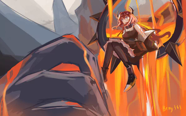 Surtr (Arknights) video game Arknights HD Desktop Wallpaper | Background Image