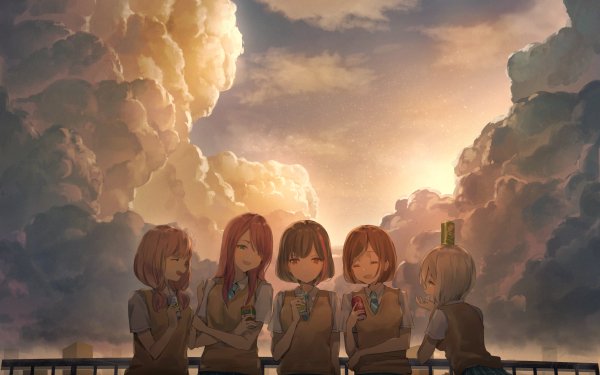 Anime BanG Dream! Girls Band Party! Moca Aoba Tsugumi Hazawa Ran Mitake Tomoe Udagawa Himari Uehara Afterglow HD Wallpaper | Background Image