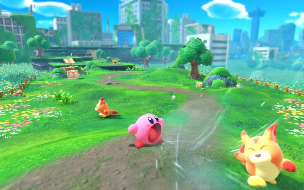 Kirby video game Kirby and The Forgotten Land HD Desktop Wallpaper | Background Image