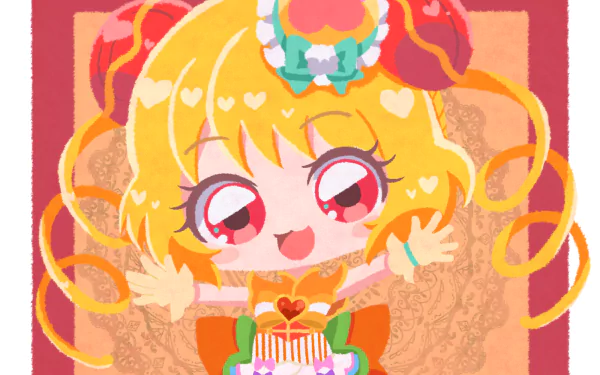 Hanamichi Ran Cure Yum-Yum Anime Delicious Party Precure HD Desktop Wallpaper | Background Image