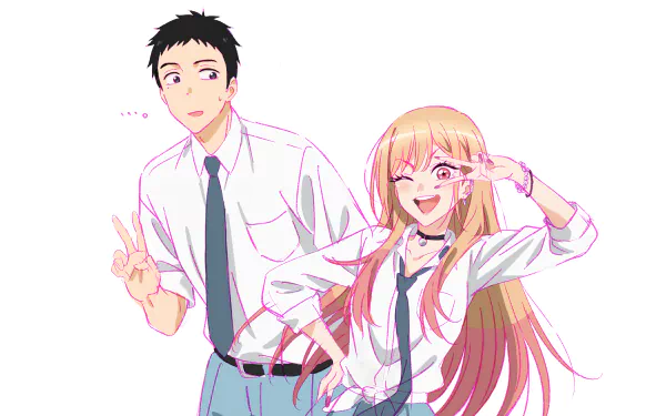 Wakana Gojo Marin Kitagawa Anime My Dress-Up Darling HD Desktop Wallpaper | Background Image